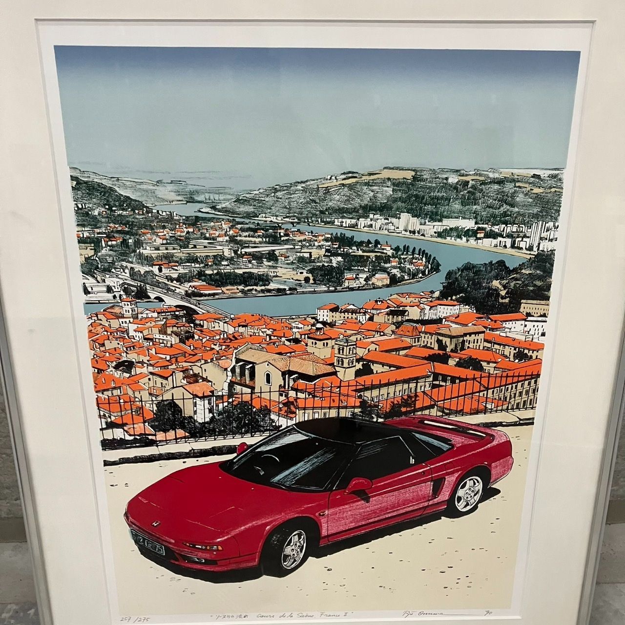 HONDA 初代NSX ソーヌ川の流れⅡ 小沼隆一郎 リトグラフ 成約特典 超希少】 HONDA 初代NSX ソーヌ川の流れⅡ 小沼隆一郎 リトグラフ