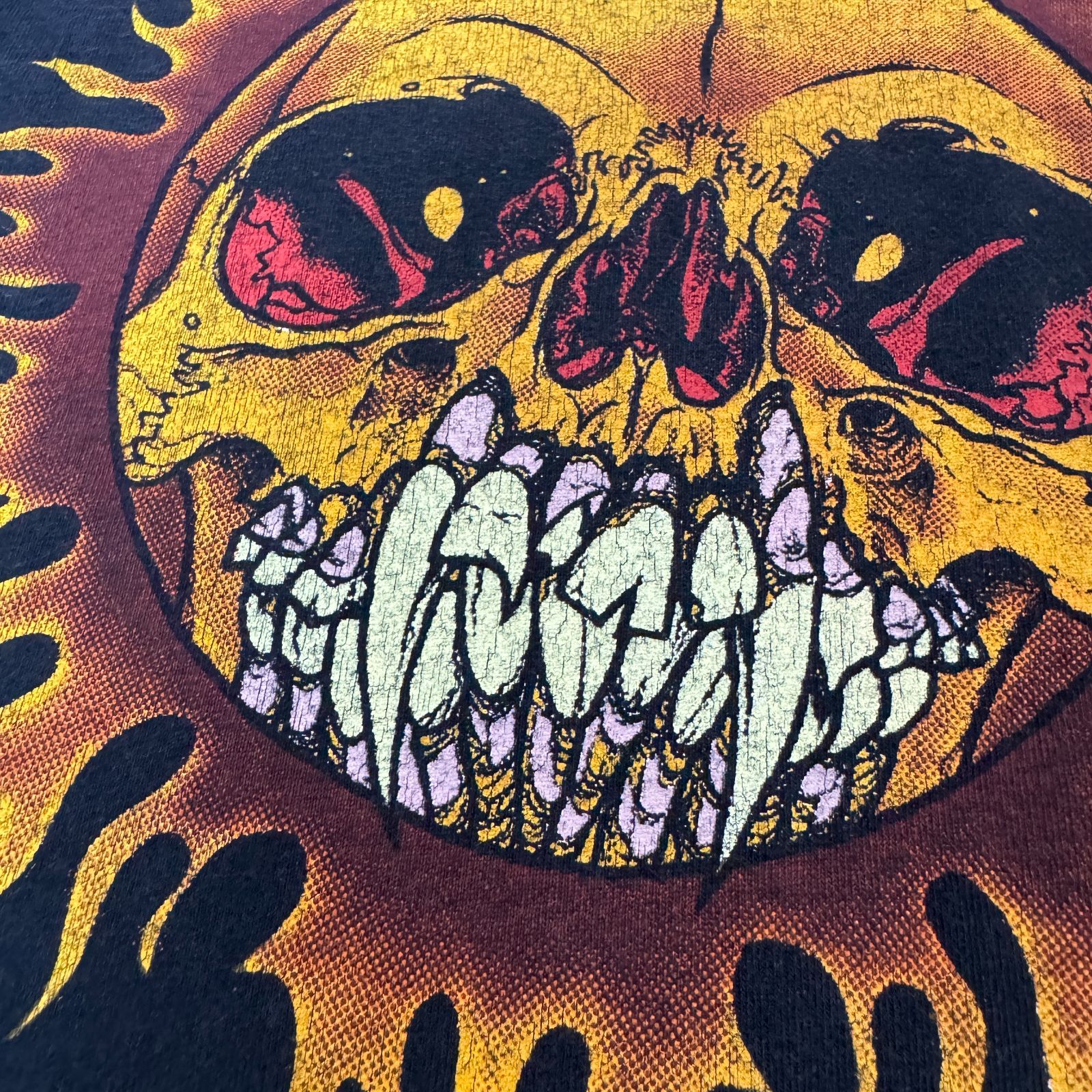 メタリカ　tシャツ LLICA PUSHEAD FLAME SKULL s-l400.jpg