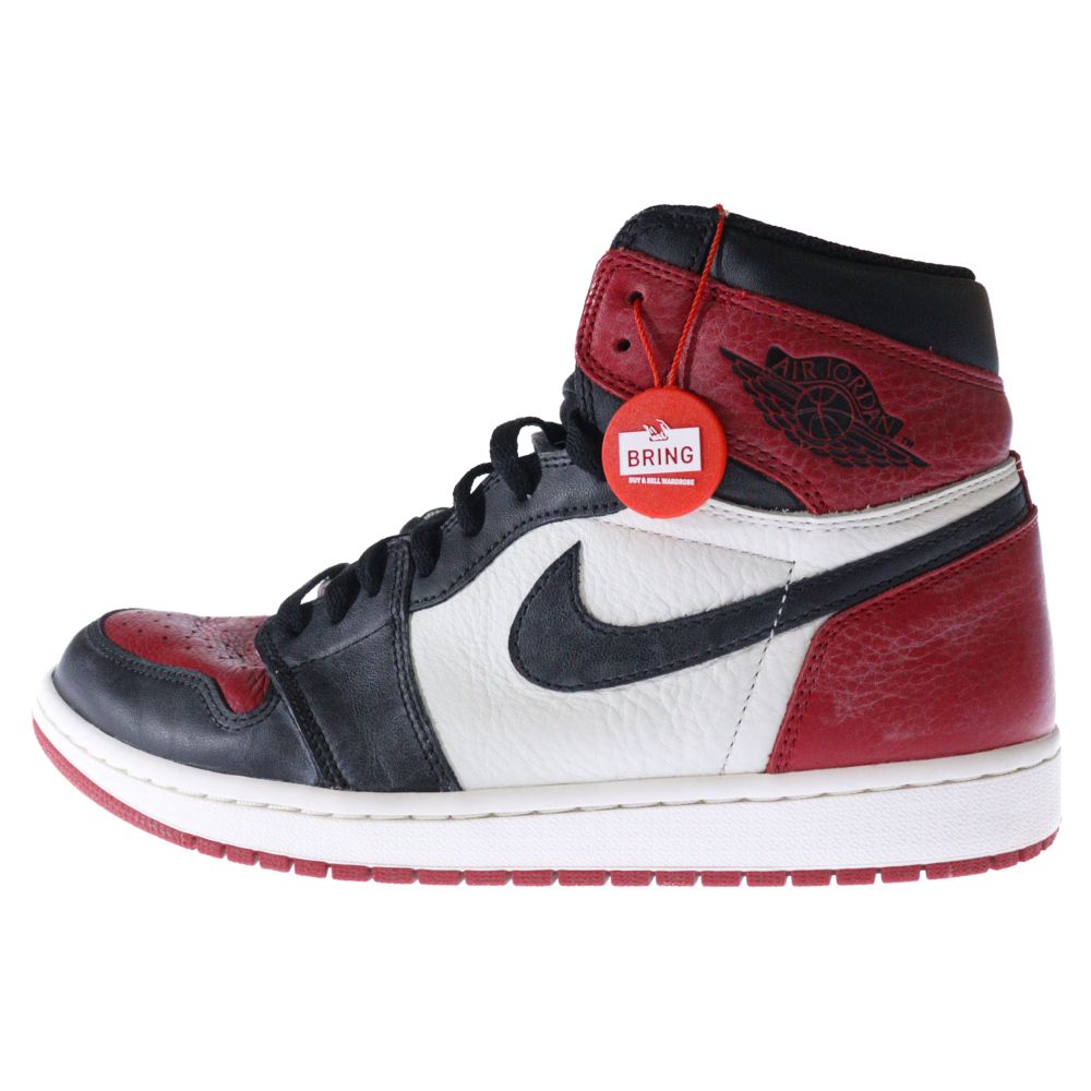 Nike Air Jordan 1 Retro グレー/レッド ハイカット NIKE (ナイキ) AIR JORDAN 1 RETRO HIGH OG BRED TOE エア