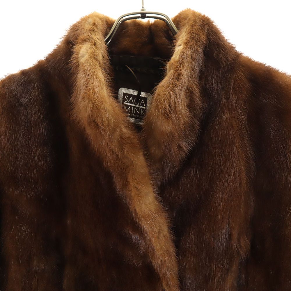 極美品✨SAGAMINK サガミンク リアルファーコート ブラウン 13号 XL