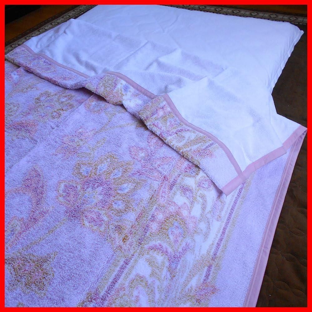 シングルサイズ 花柄 140×200cm ウォッシャブル 綿マイヤータオルケット ヘムレス サラサ柄 ピンク SKLAD-KIRPICHA_RU