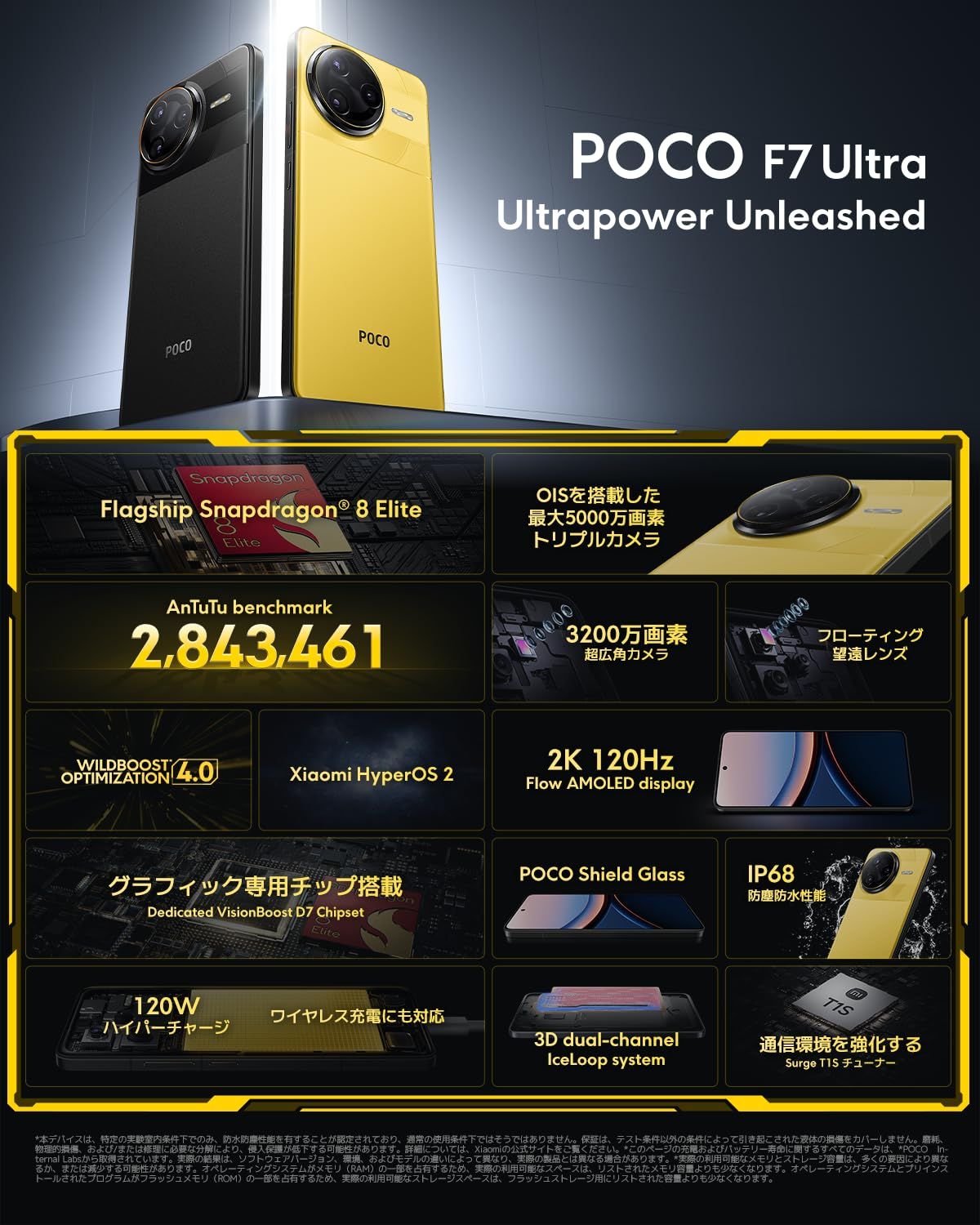 POCO F7 Ultra イエローSimフリー版