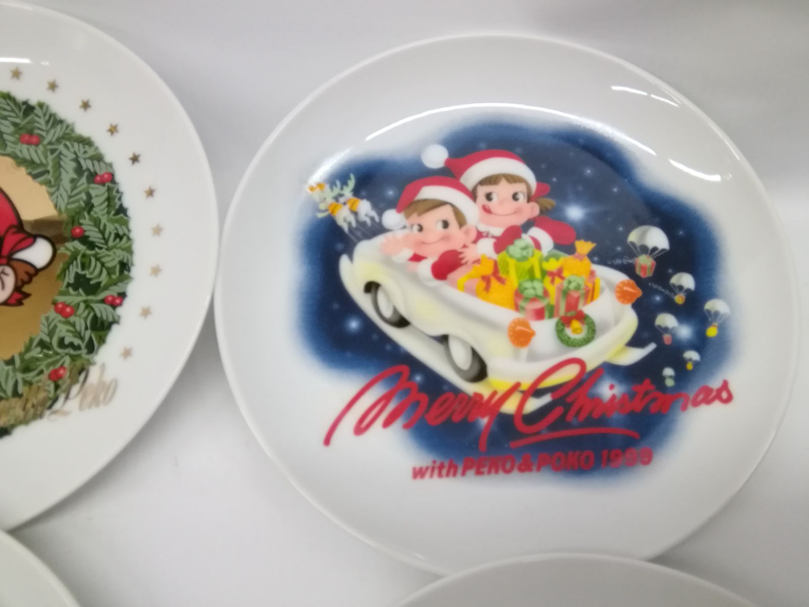 未使用品 不二家 ペコちゃん クリスマス プレート 9枚セット お