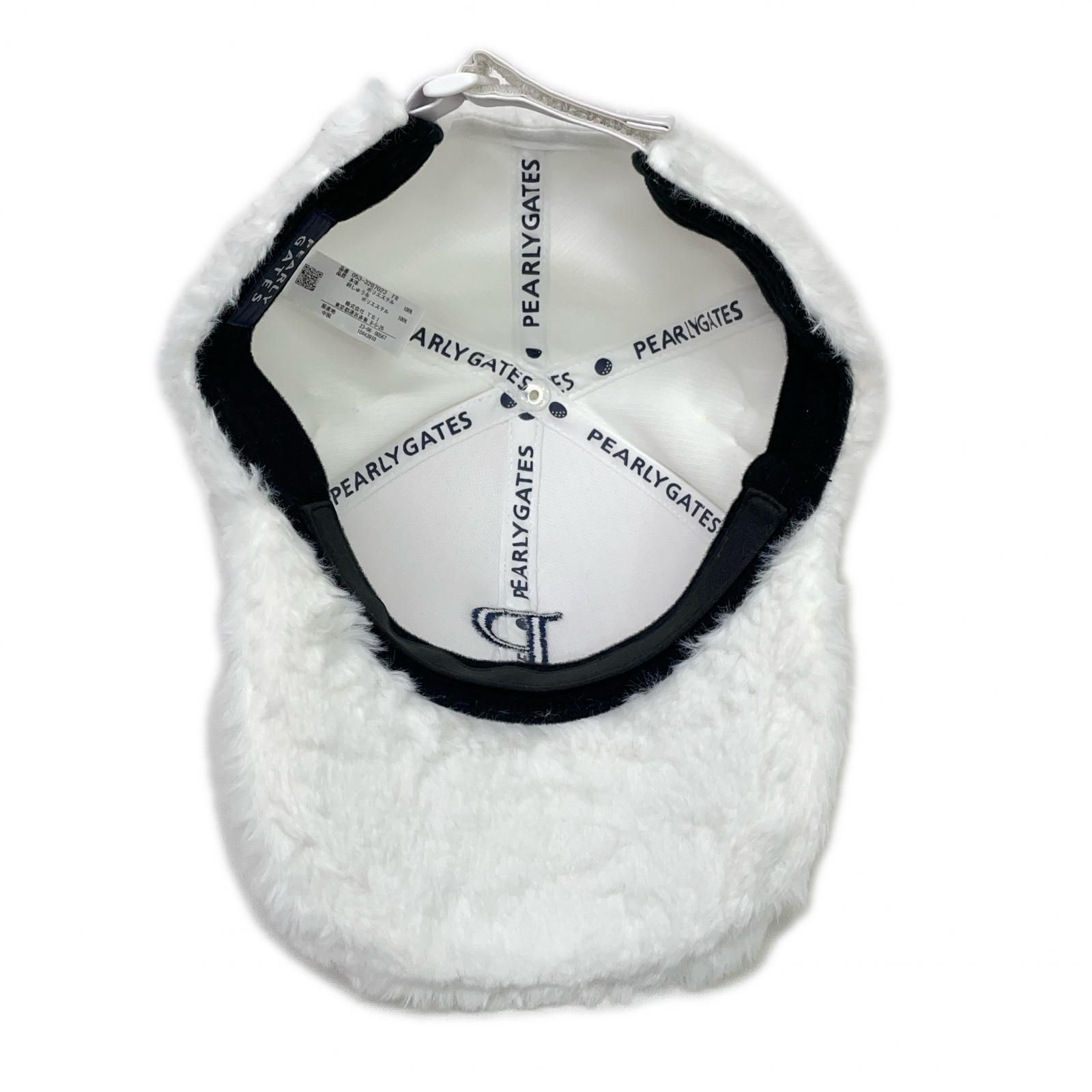 PEARLY GATES ファー付きホワイトキャップ PEARLY GATES ファー付きホワイトキャップ