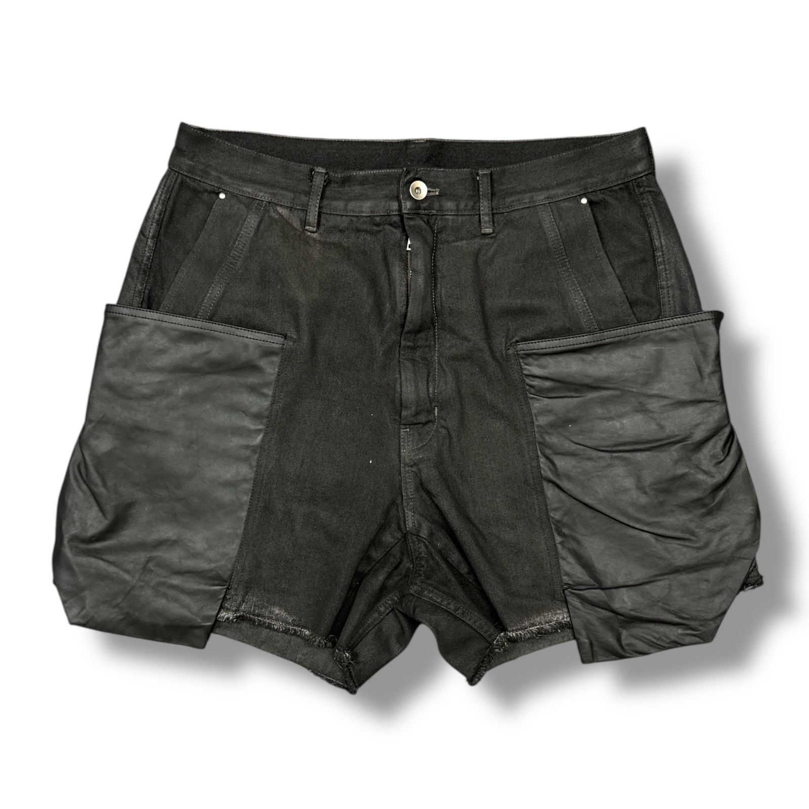 Rick Owens ショーツ 黒 カーゴパンツ系 Rick Owens リックオウエンス ハーフパンツ CARGOBERA SHORTS