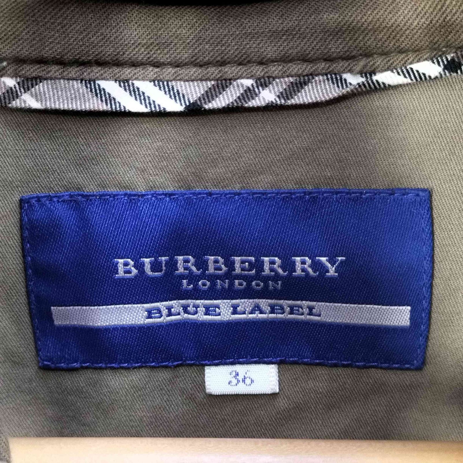 バーバリーブルーレーベル BURBERRY BLUE LABEL ロゴ刺繍 五分丈