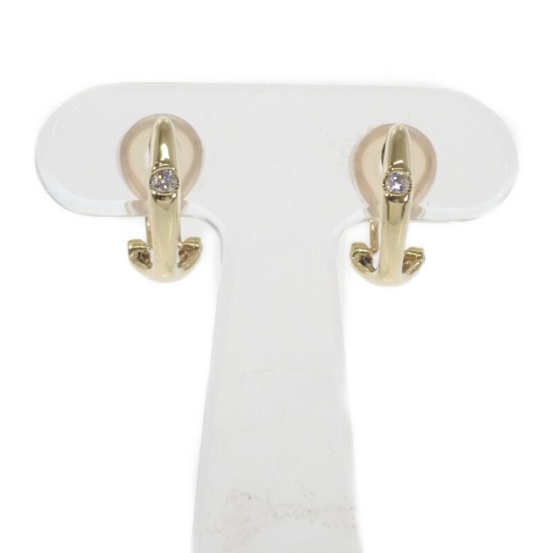 中古】 デザインジュエリー イヤリング K18YG ギフト 上品 ピアス K18  