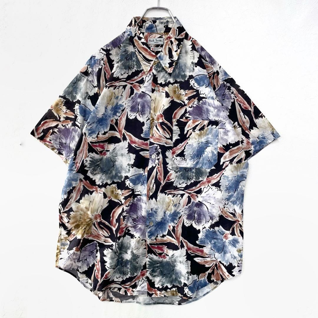 Paul Smith 花 柄 ジャケット PS Paul Smithノーカラージャケット 花柄