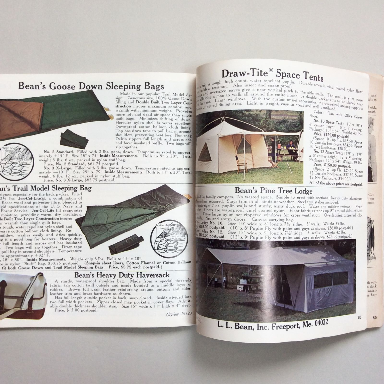 Vintage L.L.Bean, Inc. Spring 1972 Catalog / ヴィンテージ