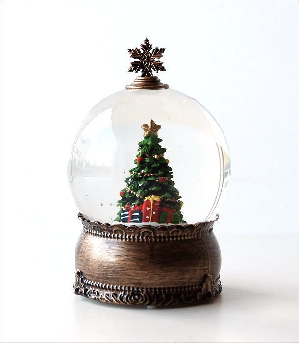 スノードーム クリスマス LEDライト キラキラ 注文 光る クリスマス