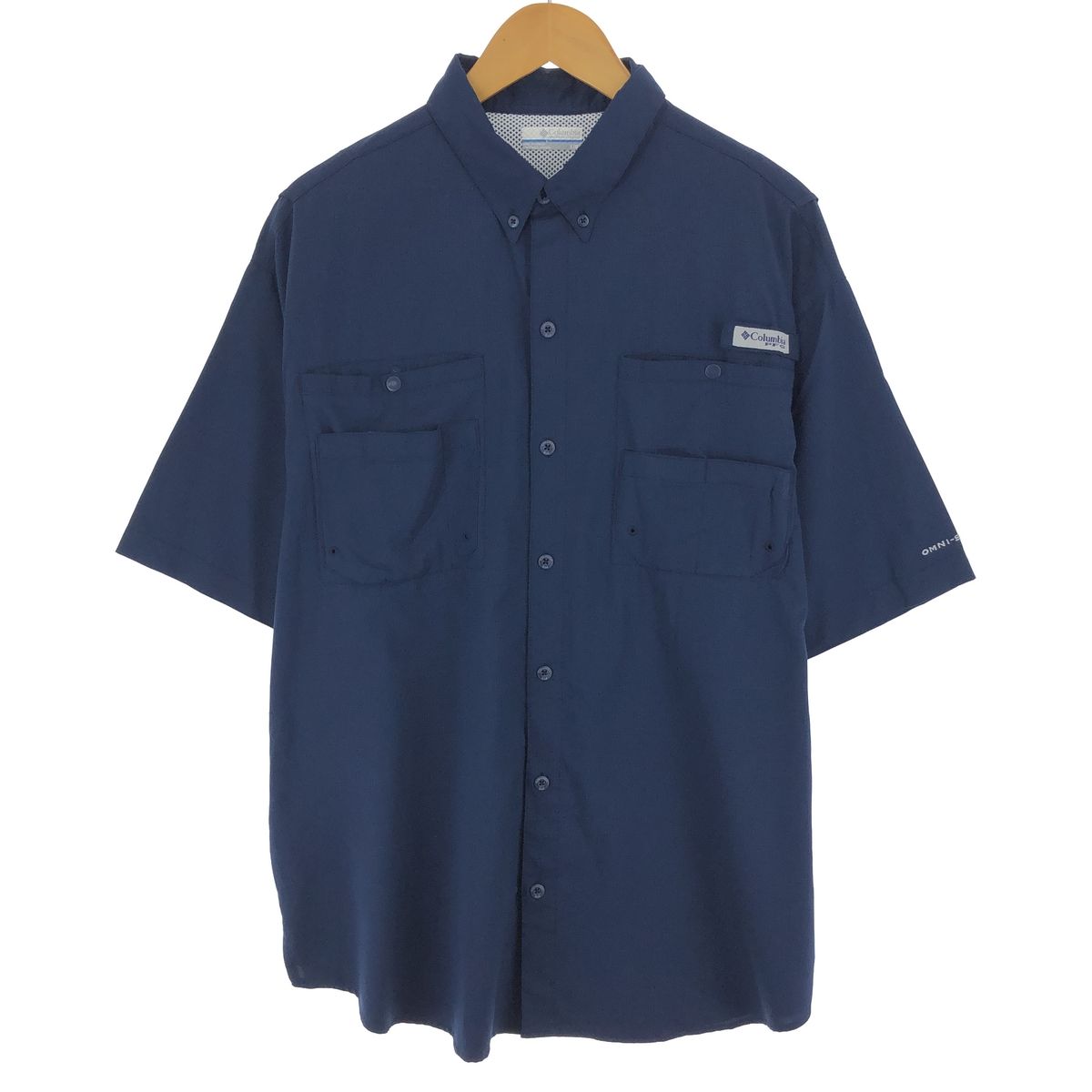 古着 コロンビア Columbia PFG ボタンダウン 半袖 フィッシングシャツ メンズL/eaa465867