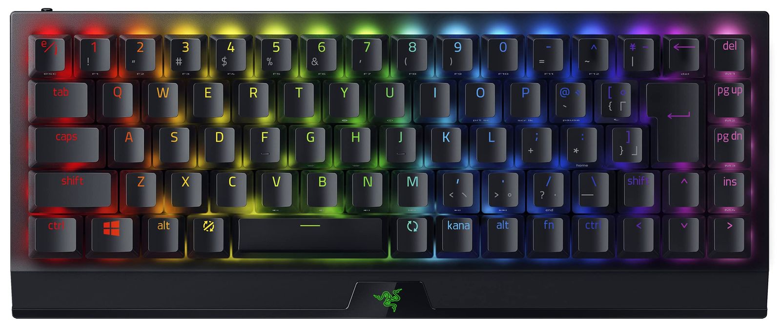 Razer ゲーミングキーボード ワイヤレス 無線 メカニカルキーボード BlackWidow V3 Mini HyperSpeed JP Green Switch 2.4GHz Bluetooth 最大200時 [2) 日本語配列・Green Switch]