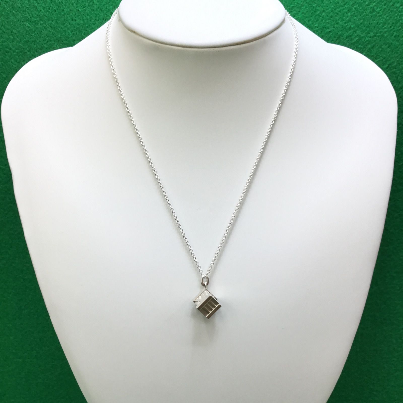 Tiffany & Co. シルバー ネックレス アトラス 箱型 箱及び保存袋付き ◇ 希少 美品 TIFFANY&Co. ティファニー