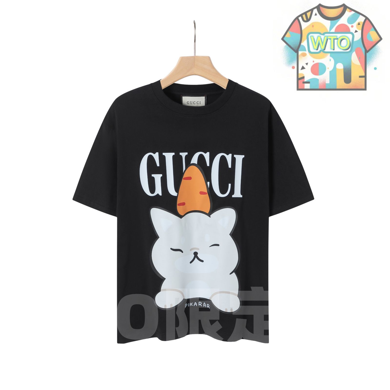 本日限定特価】GUCCI 2023春夏 ウサギ?プリントTシャツ [本日