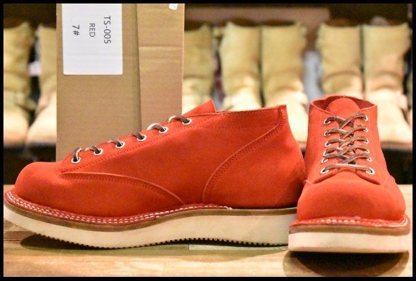 7 LOCKING SHOES ロッキンシューズ オックスフォードLTT TS-005 レッド スエード 赤 フットモンキー ブーツ HOPESMORE FC501