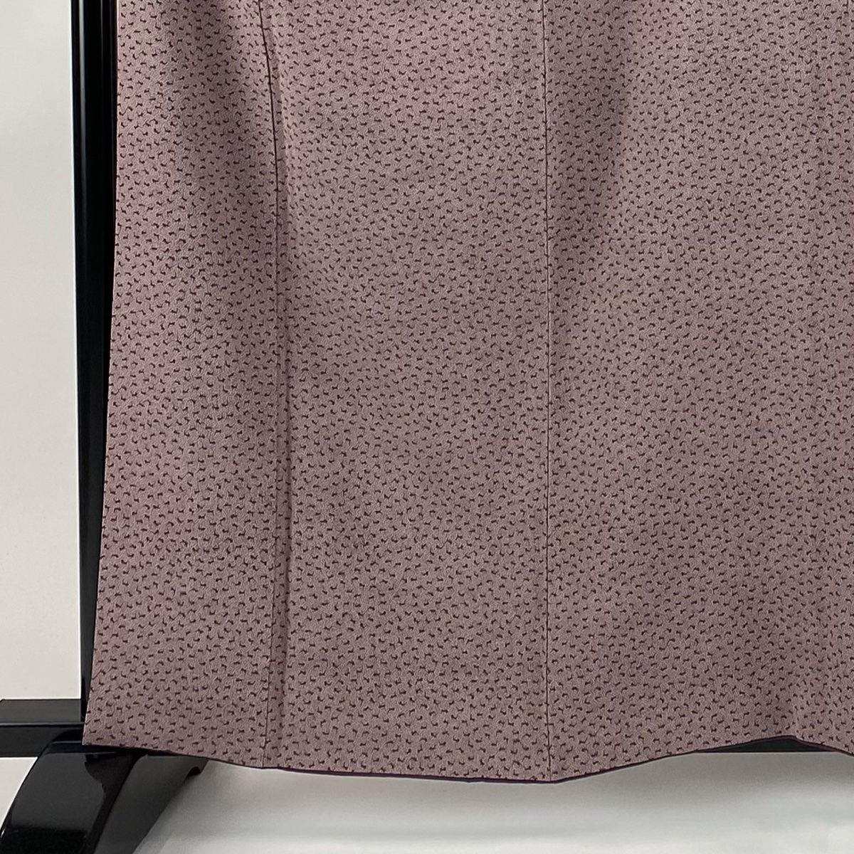 江戸小紋 身丈159.5cm 裄丈64.5cm M 袷 胴抜き 落款 猫 灰紫 正絹 名品