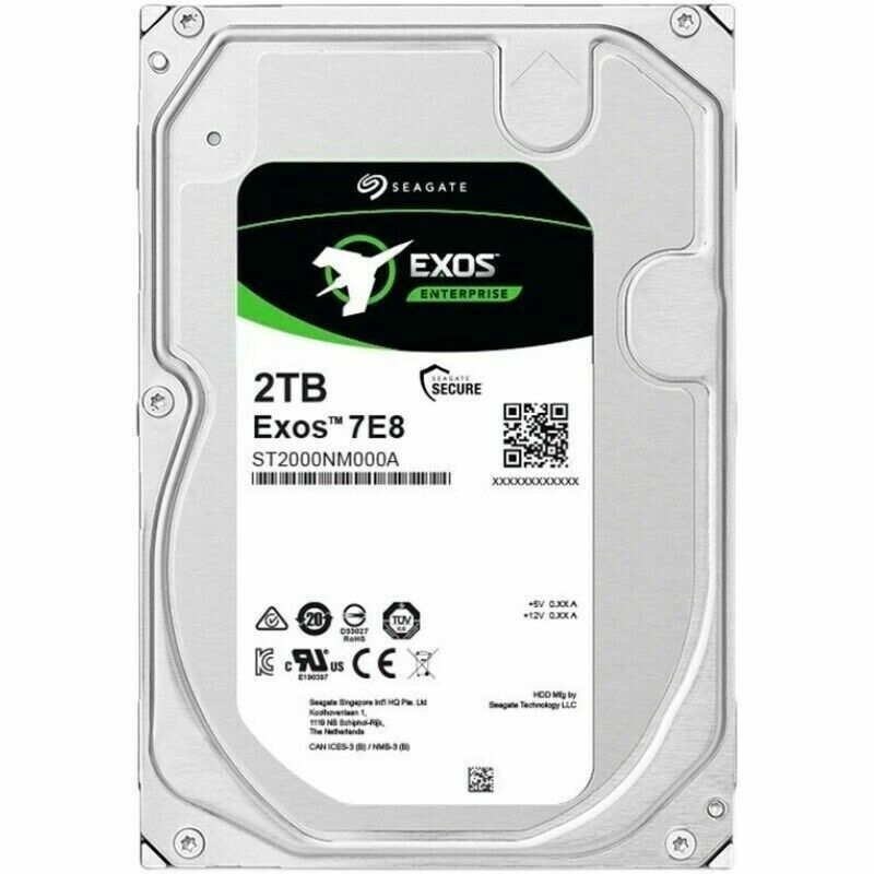 Seagate Exos 7E8 2TB エンタープライズ 3.5 SATA 256MB 6Gb|s ハード ドライブ ST2000NM000A