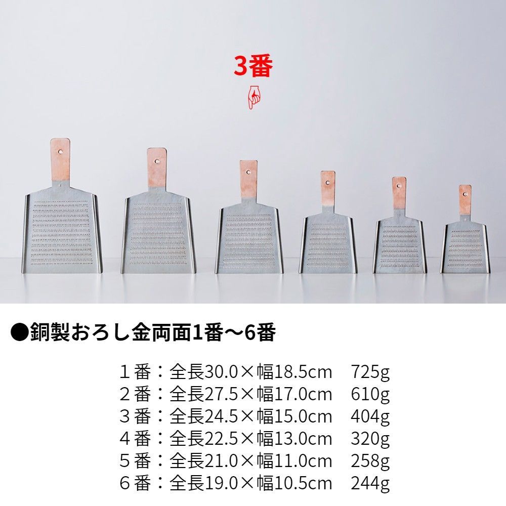 大矢製作所純銅製おろし金 サイズ6番未使用 【楽天市場】純銅製