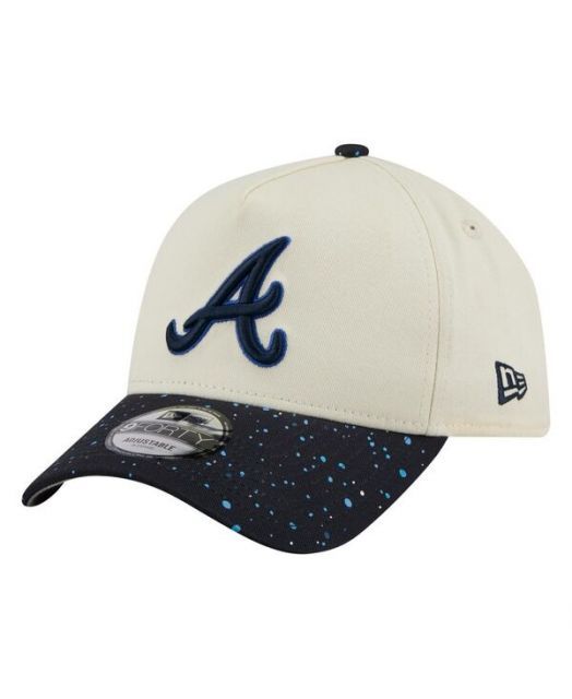 送料無料 ニューエラ メンズ 帽子 アクセサリー Men s Cream Atlanta Braves Speckle A-Frame 9FORTY Adjustable Hat Cream