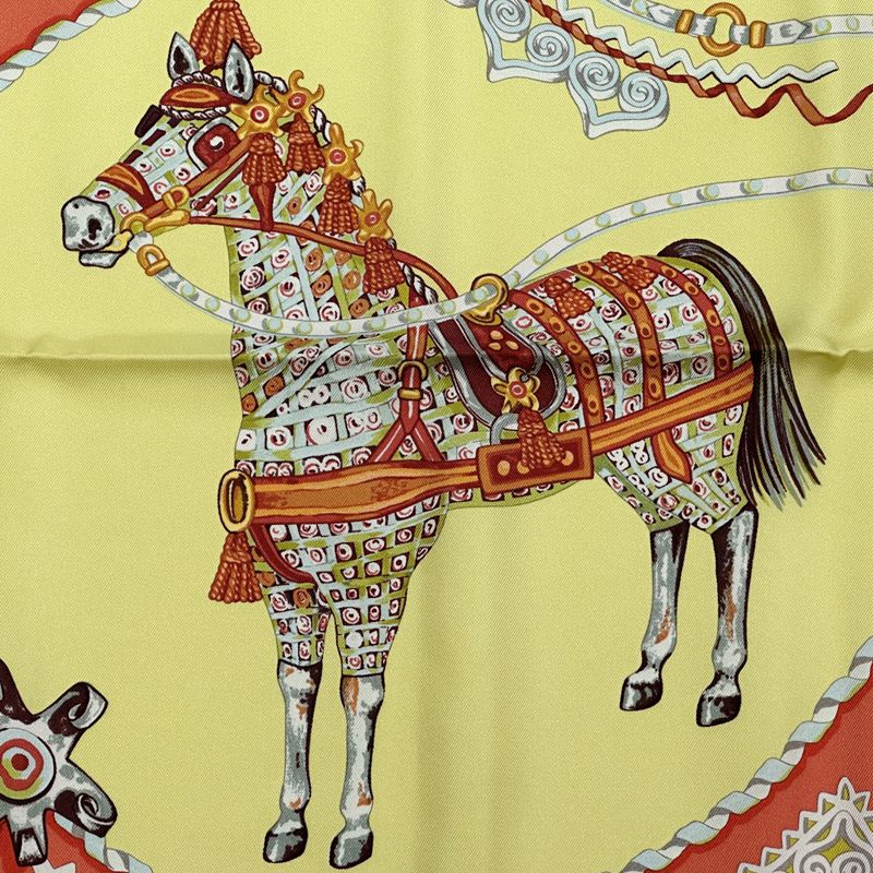 エルメス HERMES スカーフ カレ90 Paperoles パプロール 馬車と