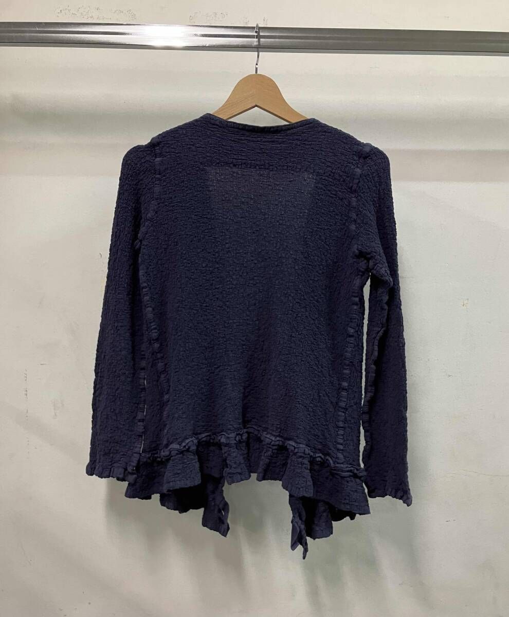 ISSEY MIYAKE イッセイ ミヤケ me カリフラワー 長袖カーディガン アンサンブル フリーサイズ ネイビー