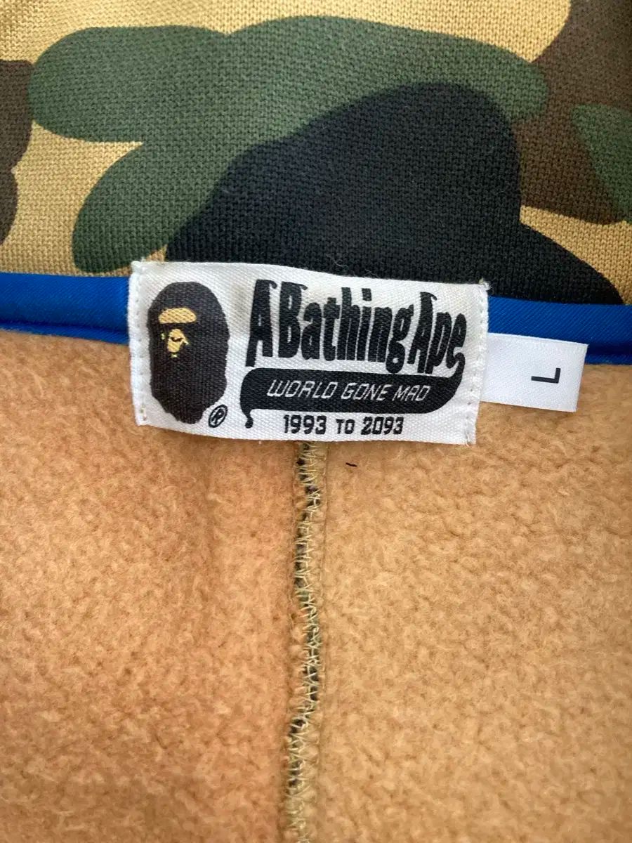 A BATHING APE アベイシングエイプ イエローカモフラ ハーフジップアップ