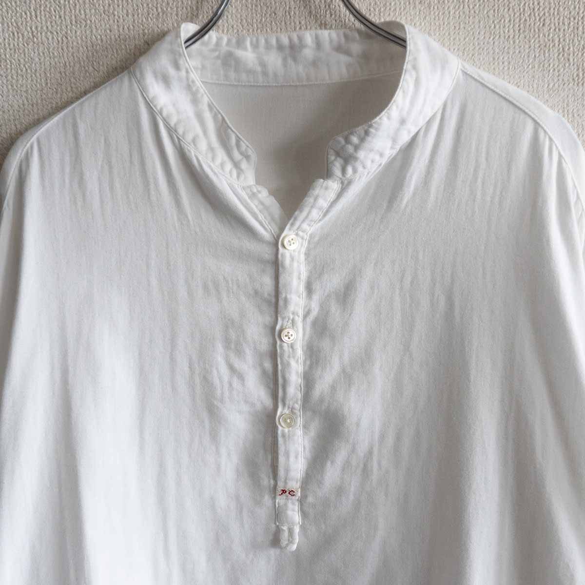 PORTER CLASSIC GAUZE STAND COLLAR LONG SMOCK SHIRT XL ガーゼ プルーオーバーシャツ ポータークラシック 25100002