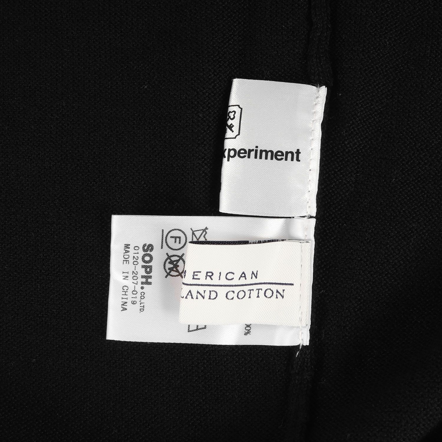 UNIFORM EXPERIMENT ユニフォームエクスペリメント ニット サイズ:4 20SS アテンションタグ シーアイランドコットン ニット UE ATTENTION TAG CREWNECK KNIT ブラック 黒 トップス カジュアル 長袖 【メンズ】【美品】