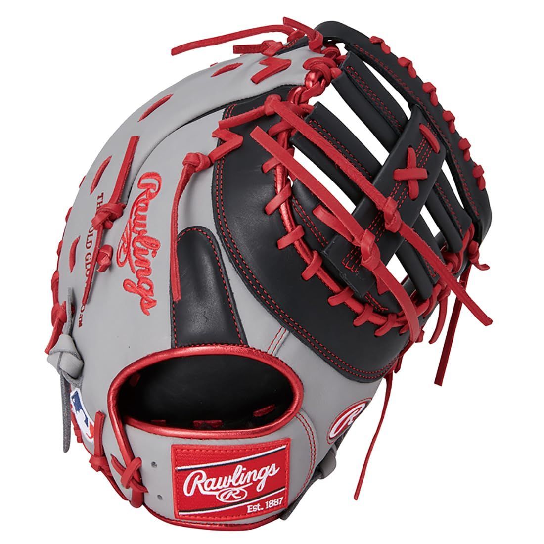 ブラック/グレ-_LH(右投げ用) ローリングス(Rawlings) 野球 グラブ グローブ 大人用 軟式 MLBカラーシンク COLOR SYNC [ファースト用] サイズ 12.5 GR4HM3ACD ブラック/グレ- ※右投用