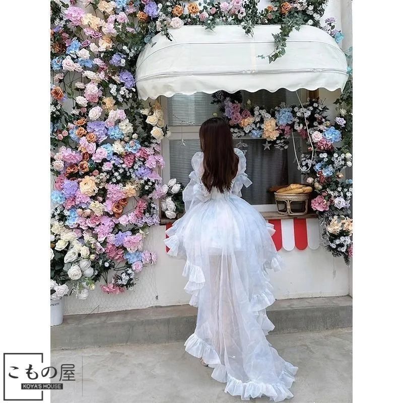 大きなトレーン付き