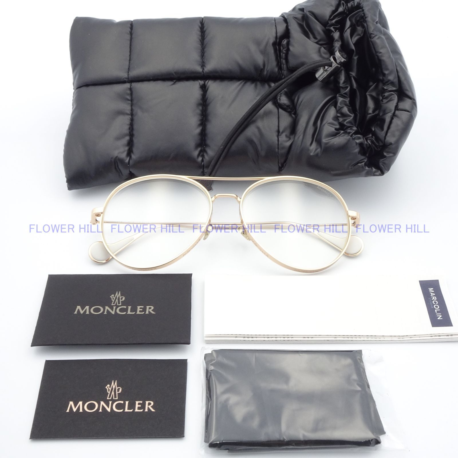 MONCLER モンクレール メガネ フレーム ML0121 033 ゴールド ティア