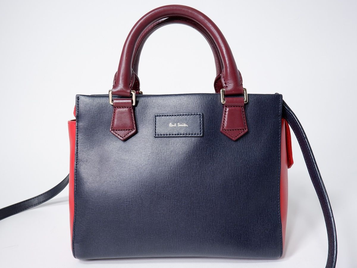 Paul Smithポールスミス カラーブロックレザー2WAYハンドバッグ