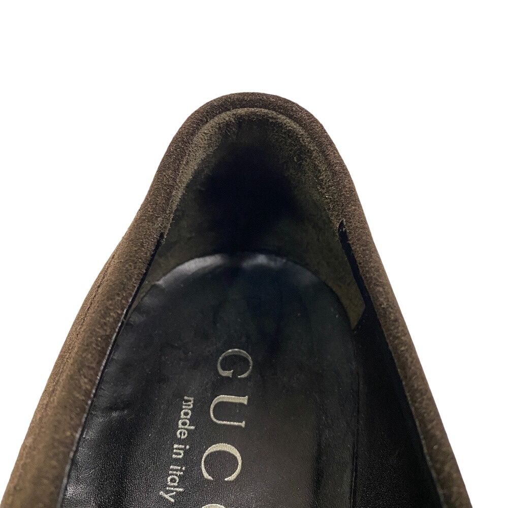 グッチ GUCCI ローファー スエード ホースビット 110 0269 ブラウン