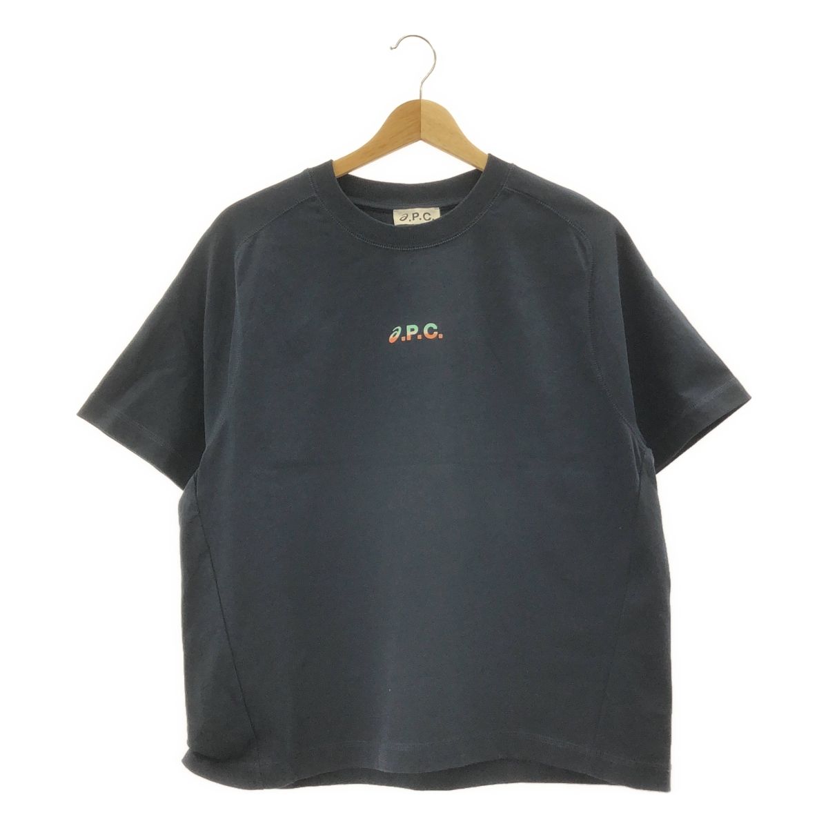 A.P.C. アーペーセー × asics ロゴ プリント クルーネック カットソー xxs ネイビー メンズ