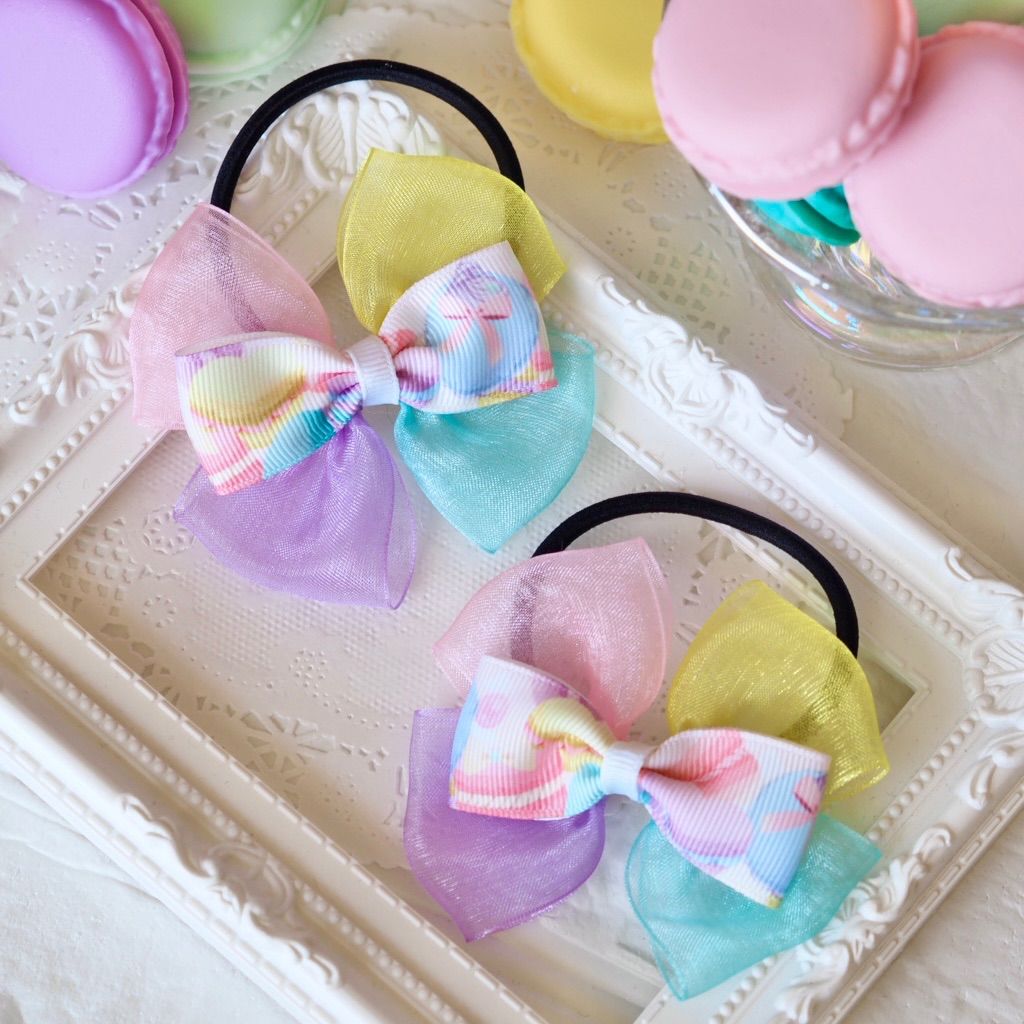 リボン ヘアゴム ハンドメイド こども（ハンドメイド キッズ