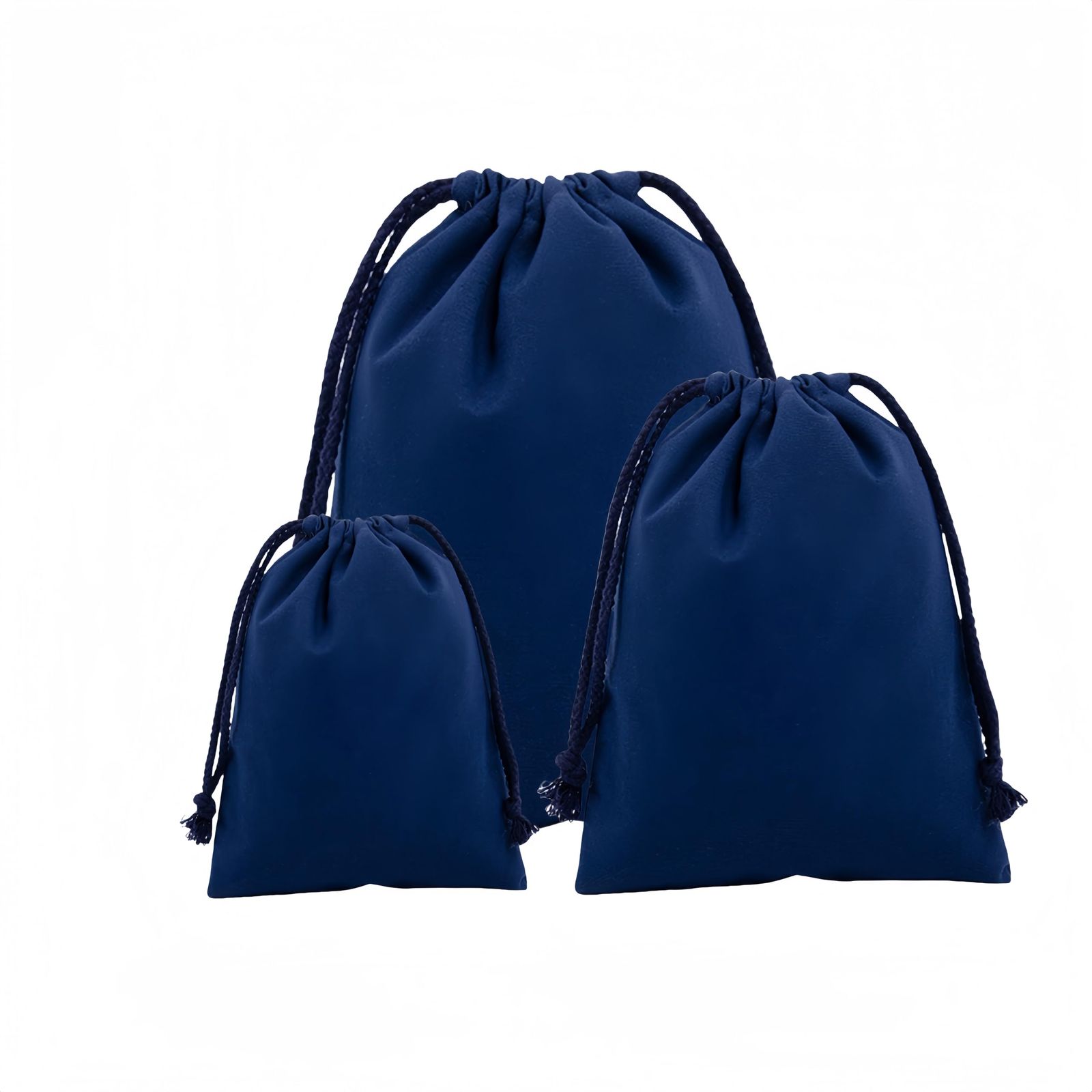 小学校 幼稚園 保育園 通学 お着替え入れ 通園 女子 男子 体操着入れ コットン生地 キャンバス製 引きひも袋 靴袋 収納袋 巾着 着替え袋 ベビーキッズ 旅行 帆布 無地 navy 無地 3枚セット 巾着 S M L blue 大 巾着