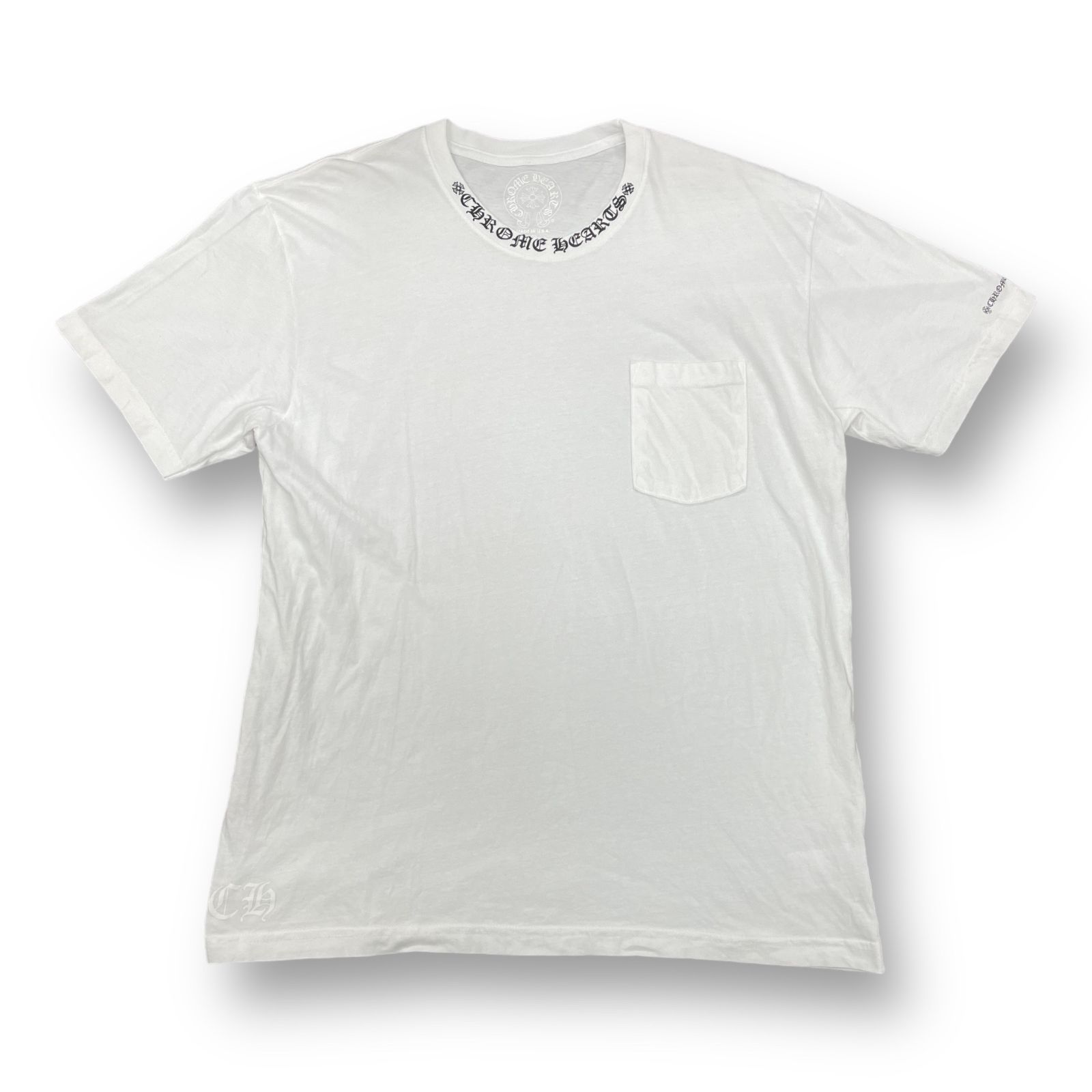国内正規 CHROME HEARTS ネックプリント Tシャツ 2212-304-0010 クロム 