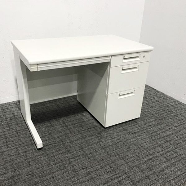 片袖デスク引出し3段 LEED プラス ホワイト