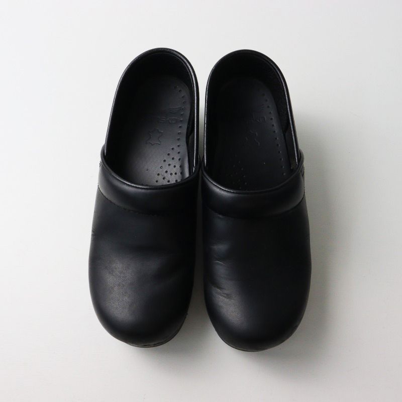 dansko ブラック クロッグサンダル レザー 37 ダンスコ DANSKO PROFESSIONAL レザークロッグシューズ 36