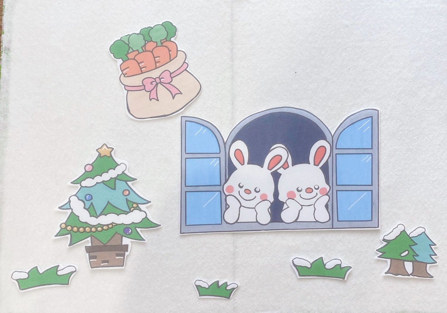 メルカリshops うさぎのはらのクリスマス パネルシアター 歌 楽譜付き クリスマス