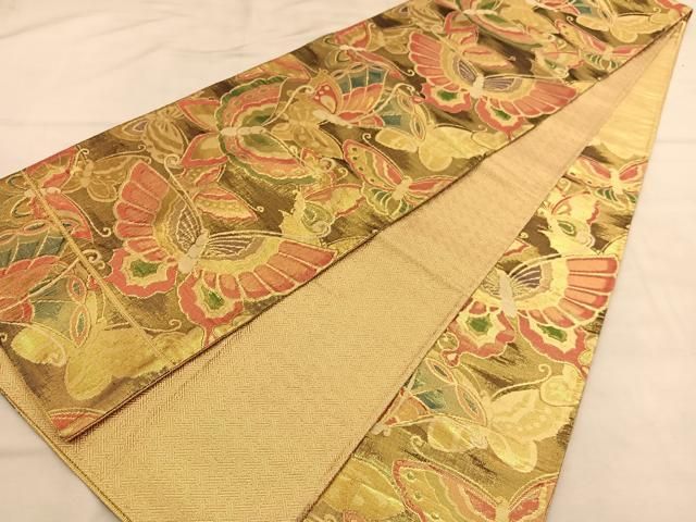 平和屋着物○訪問着 竹屋町刺繍 総刺繍 鶴 金糸 正絹 逸品 BAAT8727hv