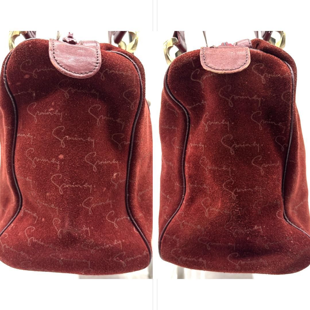 givenchy ボストンバッグ y2k GIVENCHY ジバンシー Y2K ミニボストンバッグ スエード レザー