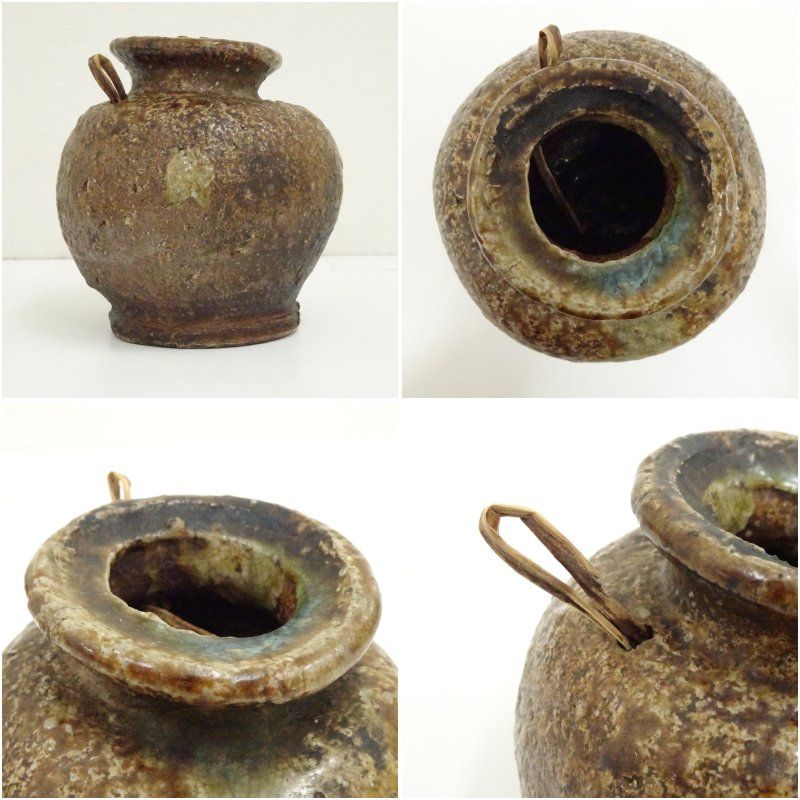 掛花 茶道具 茶器 花瓶 花器 木箱 共箱 銘 作家物 白 伊賀焼 作家物 掛花入（共箱） 花入れ 茶道 茶道具 花瓶 花器