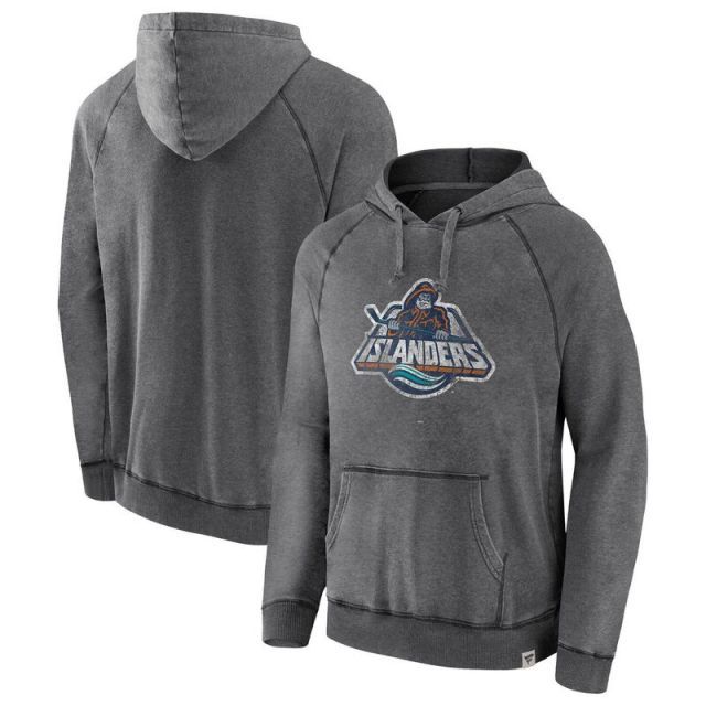 【送料無料】 ファナティクス メンズ Tシャツ トップス Men's Fanatics Charcoal New York Islanders Special Edition 2.0 Weathered Pullover Hoodie Isl Charco