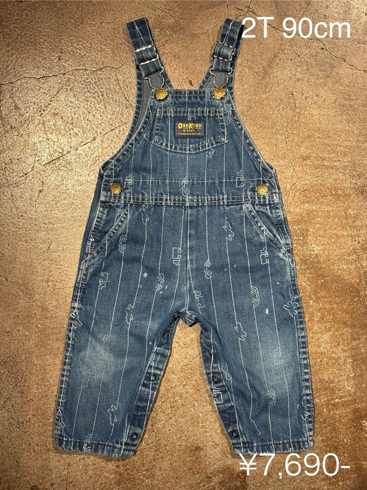2T 90cm キッズ Vintage USA製 オシュコシュ OSHKOSH オーバーオール