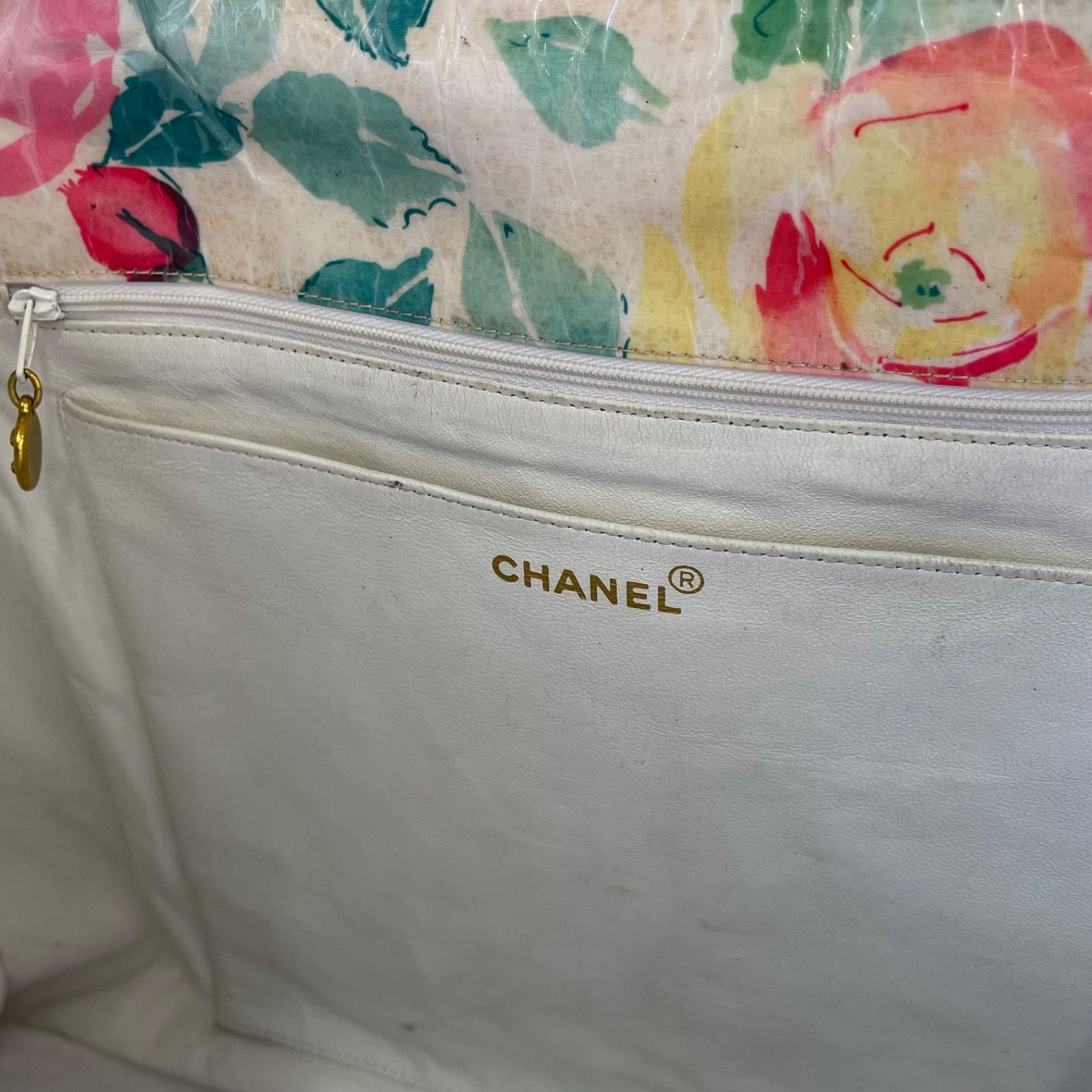 美品】CHANEL シャネル ビッグココマーク フラワープリント