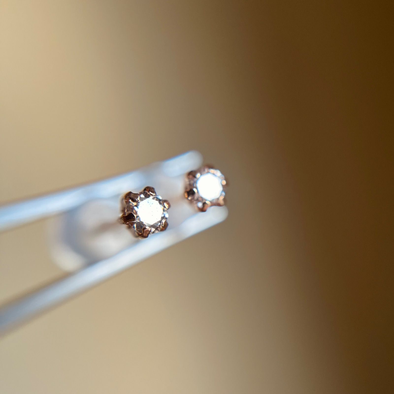 K18PG ピンクダイヤモンド ピアス K18PG 希少☆天然ピンクダイヤモンド 0.16ct ピアス 18金ピンク