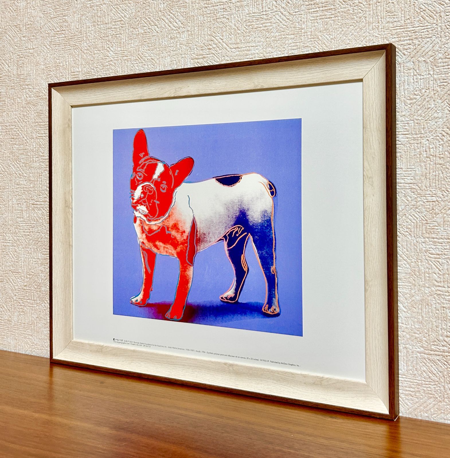 （ほぼ新品）絵画 新品☆額縁付アートポスター(BRUCE MCGAW GRAPHICS)☆アンディ