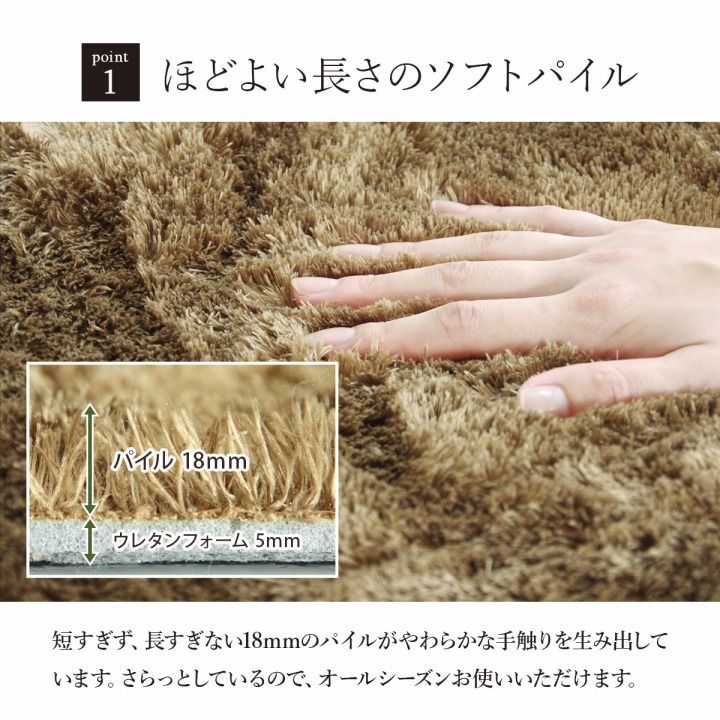 ラルジュ絨毯 無地ラグ