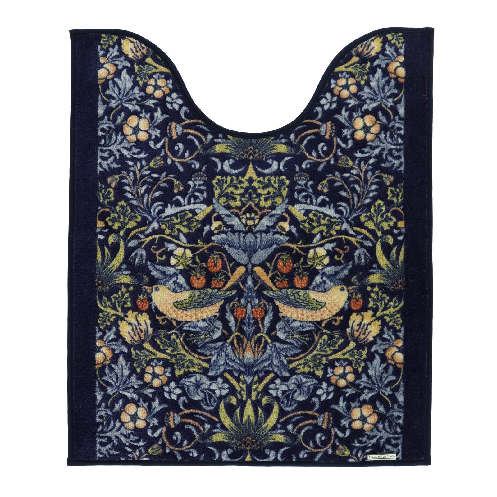 川島織物セルコン Morris Design studio モリスデザインスタジオ トイレマット いちご泥棒 ブルー FT 1702 A